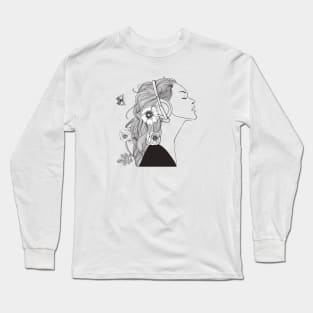 Floral Hair 3 Long Sleeve T-Shirt